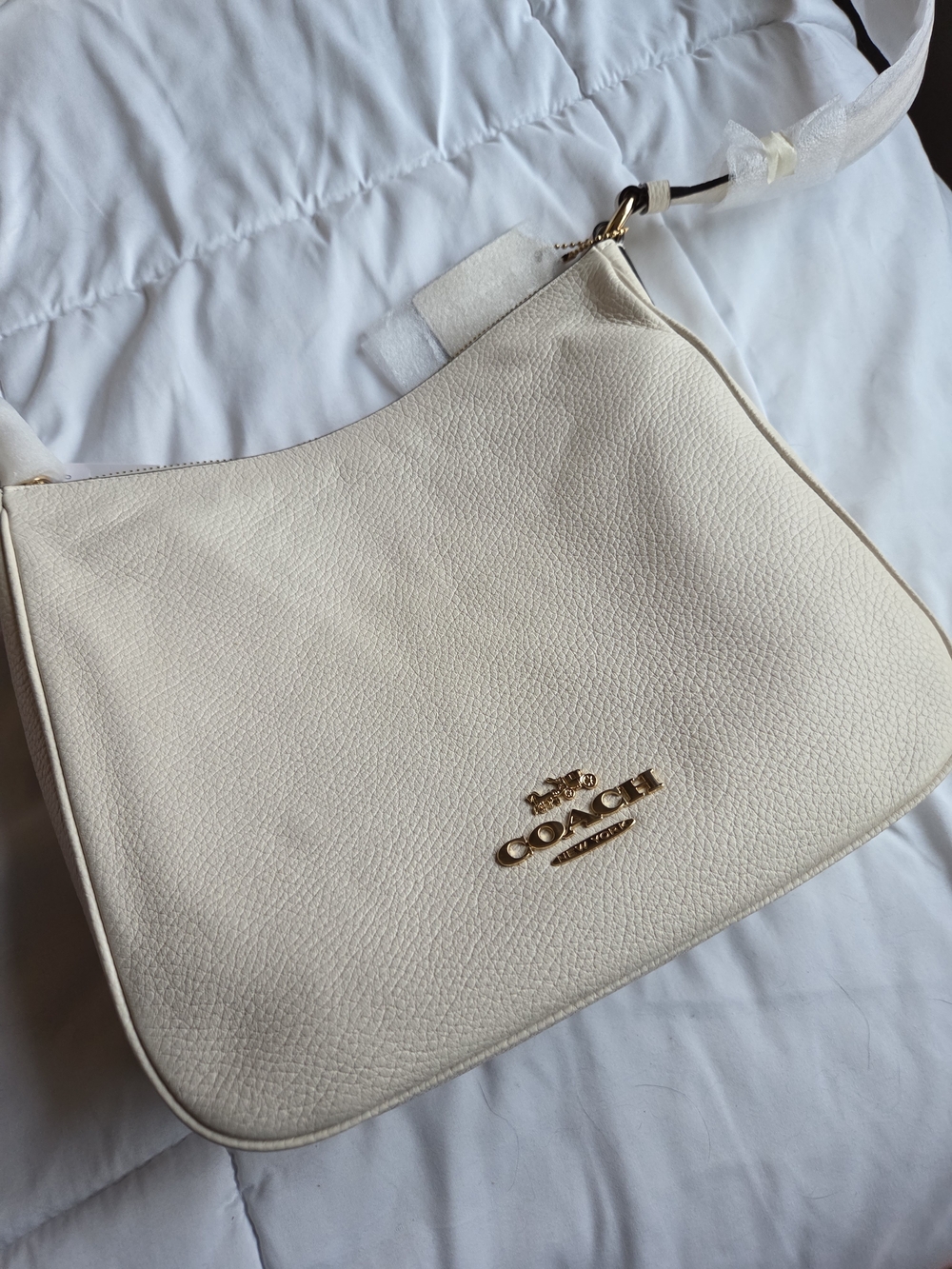 NWT!!! Coach Ellie Crossbody Pebble Leather File Bag (Chalk) - 2023 - Picture 2 of 15